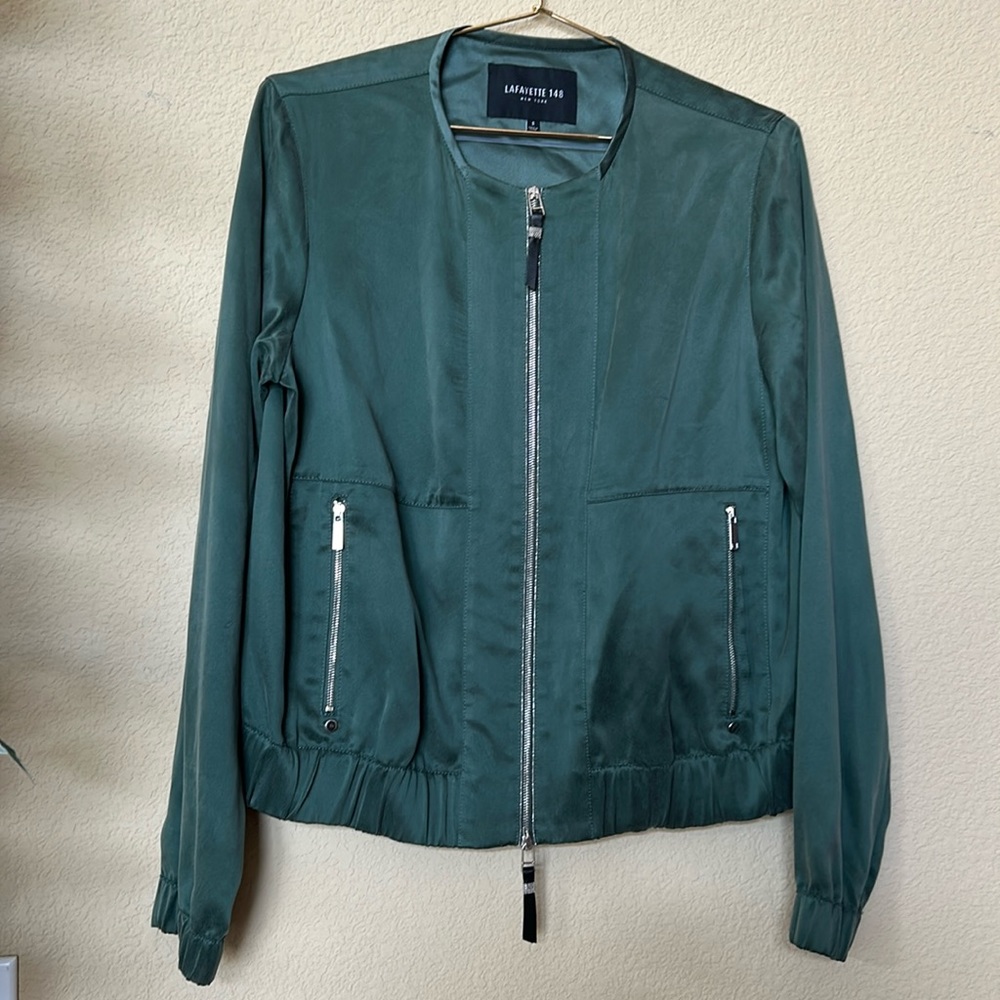 Lafayette 148 | Silk Zip Pocket Jacket